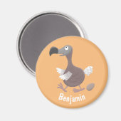 Funny dodo Vogel Cartoon Illustration Magnet (Vorderseite/Rückseite)