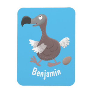 Funny dodo Vogel Cartoon Illustration Magnet