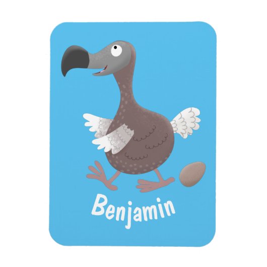 Funny dodo Vogel Cartoon Illustration Magnet (Vertikal)