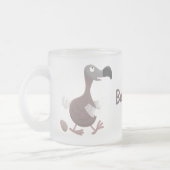 Funny dodo Vogel Cartoon Illustration Mattglastasse (Links)