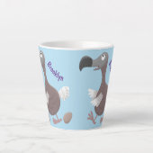 Funny dodo Vogel Cartoon Illustration Milchtasse (Vorderseite)