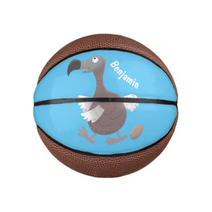 Funny dodo Vogel Cartoon Illustration Mini Basketball