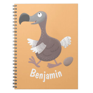 Funny dodo Vogel Cartoon Illustration Notizblock