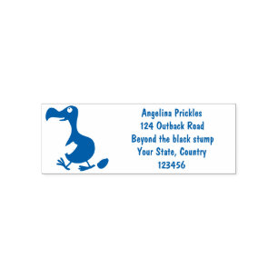 Funny dodo Vogel Cartoon Illustration Permastempel