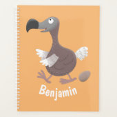 Funny dodo Vogel Cartoon Illustration Planer (Vorderseite)