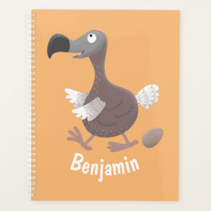 Funny dodo Vogel Cartoon Illustration Planer