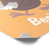 Funny dodo Vogel Cartoon Illustration Poster (Ecke)