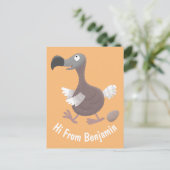 Funny dodo Vogel Cartoon Illustration Postkarte (Stehend Vorderseite)
