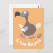 Funny dodo Vogel Cartoon Illustration Postkarte (Vorne/Hinten)