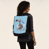 Funny dodo Vogel Cartoon Illustration Rucksack (Ausgewaschen)