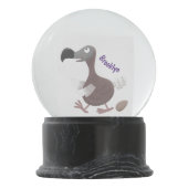 Funny dodo Vogel Cartoon Illustration Schneekugel (Rückseite)