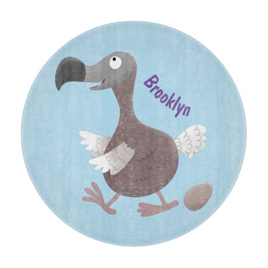 Funny dodo Vogel Cartoon Illustration Schneidebrett (Vorderseite)