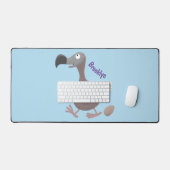 Funny dodo Vogel Cartoon Illustration Schreibtischunterlage (Tastatur & Maus)