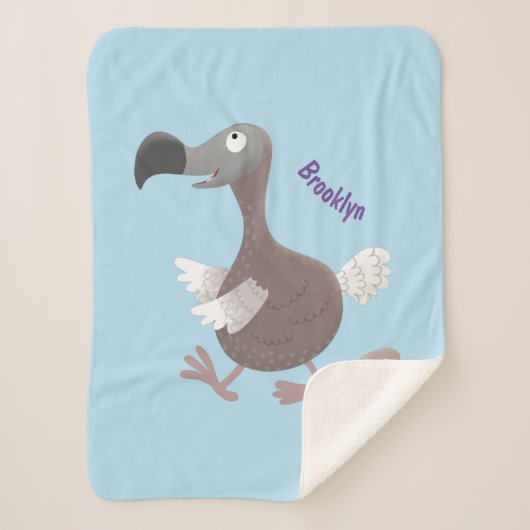 Funny dodo Vogel Cartoon Illustration Sherpadecke (Vorderseite)