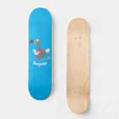 Funny dodo Vogel Cartoon Illustration Skateboard (Vorderseite)