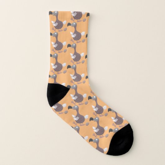 Funny dodo Vogel Cartoon Illustration Socken (Links - Innen)