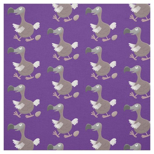 Funny dodo Vogel Cartoon Illustration Stoff (Muster)