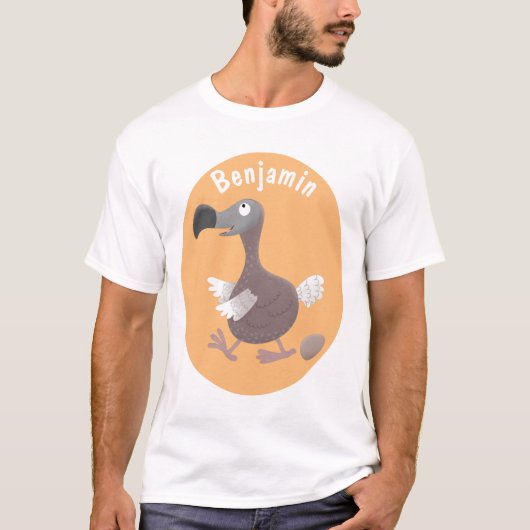 Funny dodo Vogel Cartoon Illustration T-Shirt (Vorderseite)
