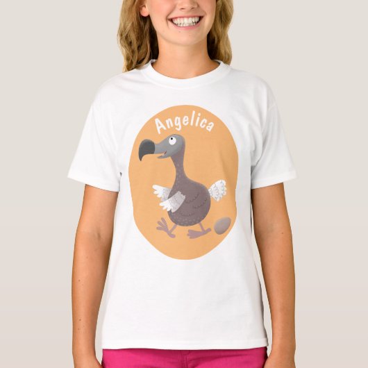 Funny dodo Vogel Cartoon Illustration T-Shirt (Vorderseite)