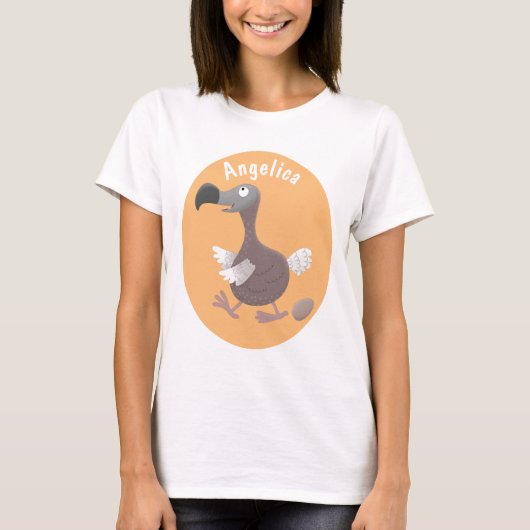 Funny dodo Vogel Cartoon Illustration T-Shirt (Vorderseite)
