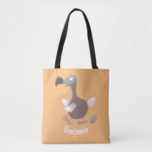 Funny dodo Vogel Cartoon Illustration Tasche (Vorderseite)