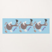 Funny dodo Vogel Cartoon Illustration Yogamatte (Rückseite (Horizontal))