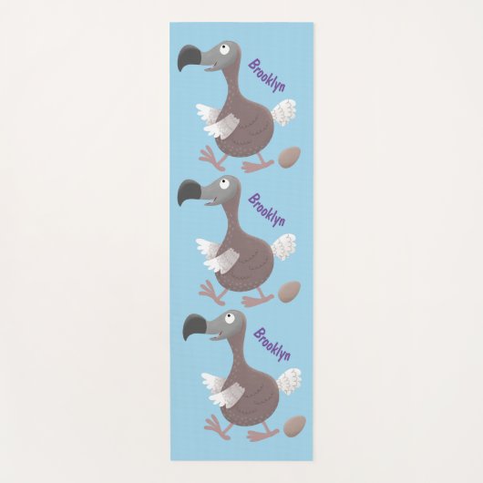 Funny dodo Vogel Cartoon Illustration Yogamatte (Vorderseite)