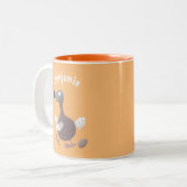 Funny dodo Vogel Cartoon Illustration Zweifarbige Tasse (Vorderseite Links)