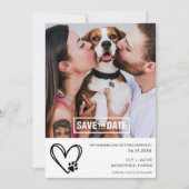 Funny Dog 2 Foto Hochzeit Save The Date (Vorderseite)