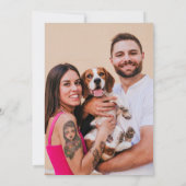 Funny Dog 2 Foto Hochzeit Save The Date (Rückseite)