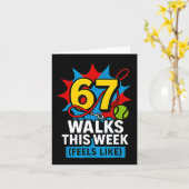 Funny Dog 6 7 Walks This Week Slang Meme Six Seven Karte (Gelbe Blume)