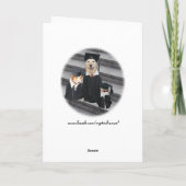 Funny Dog Abschluss Karte (Rückseite)