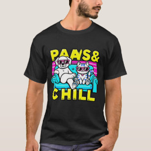 Funny Dog and Cat T - Shirt - Paws & Chill Design 