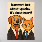 Funny Dog and Cat Wall Art mit Inspiration Quot Poster (Vorne)