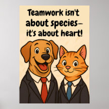 Funny Dog and Cat Wall Art mit Inspiration Quot