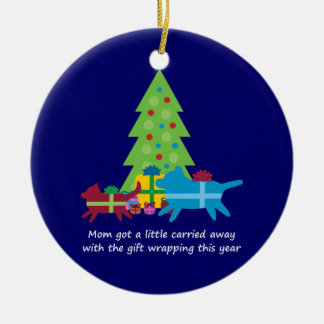 Funny Dog and Cat Weihnachtsgeschenke Keramikornament