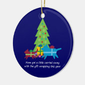 Funny Dog and Cat Weihnachtsgeschenke Keramikornament (Links)