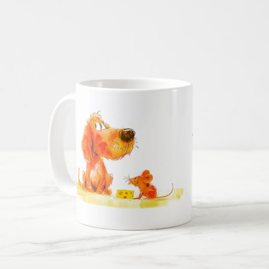 Funny Dog and Mouse Kaffeetasse (Vorderseite Links)