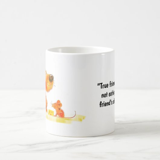 Funny Dog and Mouse Kaffeetasse (Mittel)