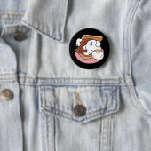 Funny Dog and S’more Design – Kawaii Pet Lover Pun Button (Beispiel)
