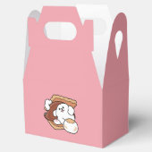 Funny Dog and S’more Design – Kawaii Pet Lover Pun Geschenkschachtel (Geöffnet)