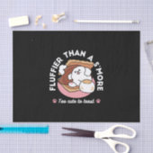 Funny Dog and S’more Design – Kawaii Pet Lover Pun Seidenpapier (Handwerk)