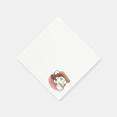 Funny Dog and S’more Design – Kawaii Pet Lover Pun Serviette (Ecke)