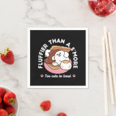 Funny Dog and S’more Design – Kawaii Pet Lover Pun Serviette (Beispiel)