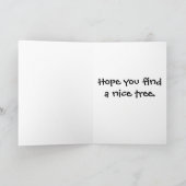 Funny Dog and Tree Edgy Birthday Card Karte (Innenseite)