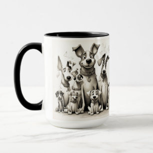 Funny Dog Art Print Tasse
