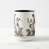 Funny Dog Art Print Tasse (Zentrum)
