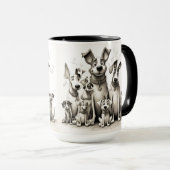 Funny Dog Art Print Tasse (VorderseiteRechts)