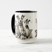 Funny Dog Art Print Tasse (Vorderseite Links)