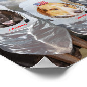 Funny Dog Astronauts Science Poster (Ecke)